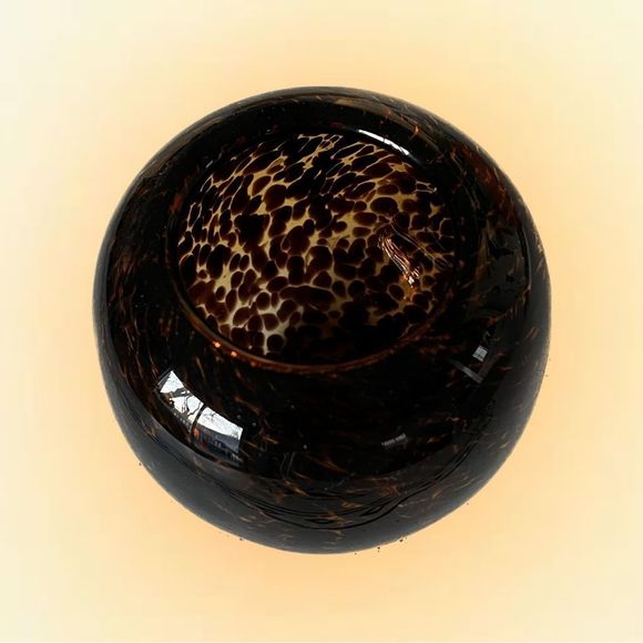 HAND-BLOWN CONFETTI GLASS CANDLE HOLDER - Picture 2 of 3